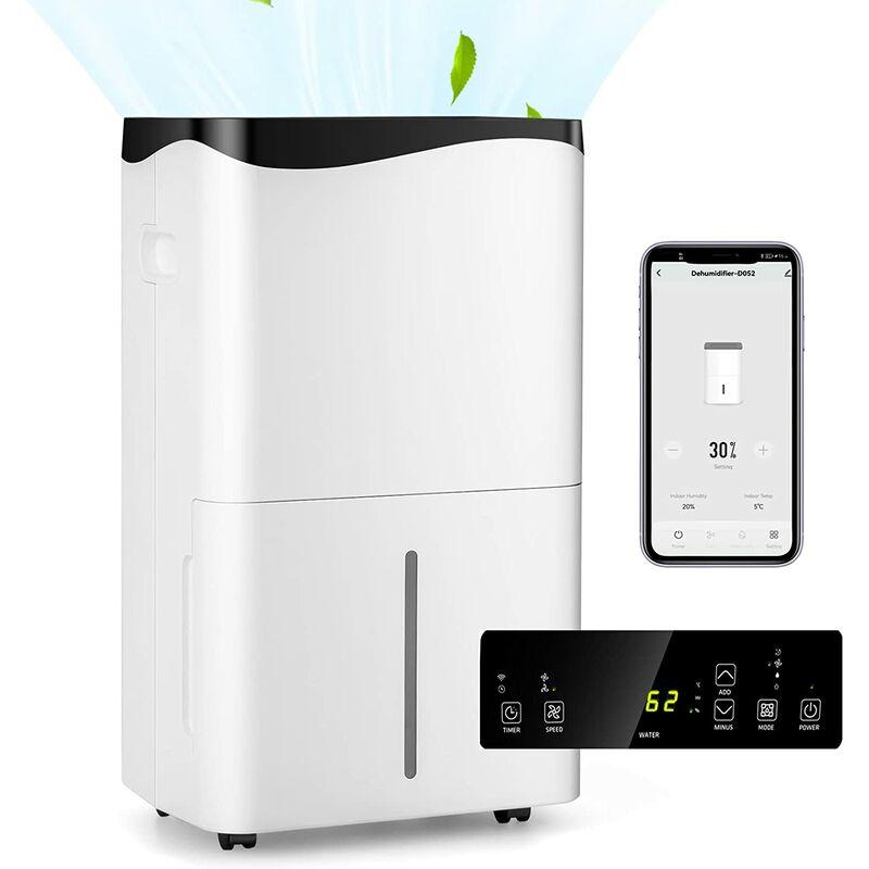 RELAX4LIFE DÉSHUMIDIFICATEUR WIFI 50L/JOUR POUR 100? RÉSERVOIR D