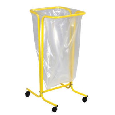Support sac poubelle à roulettes Rossignol Tubag jaune colza sans couvercle 110 L_0