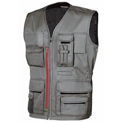 U-Power - Gilet de travail sans manches multi poches gris clair FUN Gris Clair Taille M - M gris 8033546162668_0