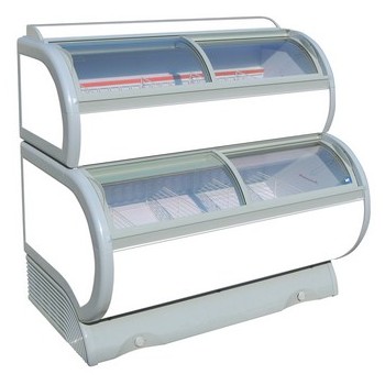 Vitrines réfrigérées présentoir à glace - b-ice - design innovant - capacité 460L - température -10°C à -25°C_0