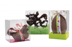 Boîtes transparentes pour œufs et poules - fond automatique, contact alimentaire, livrées à plat_0
