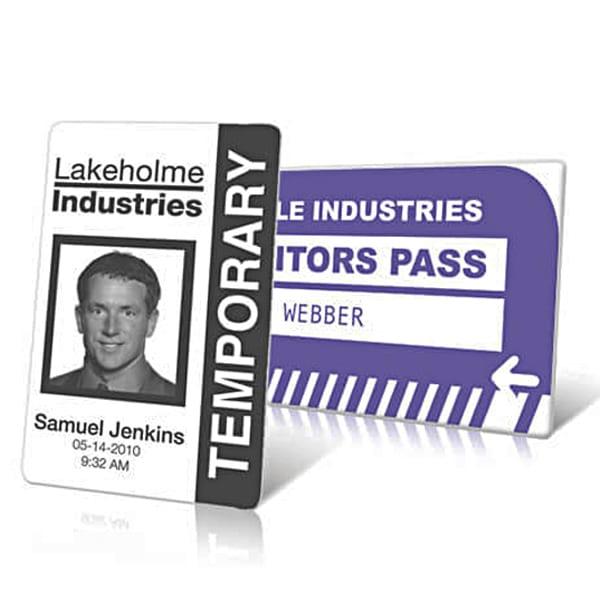 Carte badge plastique PVC réinscriptible - format ISO CR-80 - impression noir ou bleu - imprimantes Datacard SP25 et Evolis Tattoo RW_0