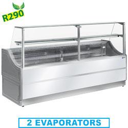 Comptoir vitrine réfrigère avec réserve orléans plus bandeau blanc gaz r290 1500x810xh1350 - OL150/A2-R/R2_0