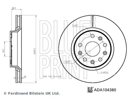 DISQUE DE FREIN BLUE PRINT ADA104380_0