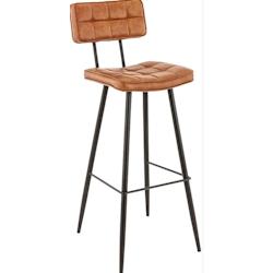 France Mobilier CHR Tabouret de bar Samuel bst hôtel restaurant 54 x 37 x 107cm x2 Cognac - 3760326520756_0