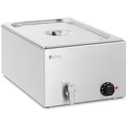 Helloshop26 - Bain-marie professionnel 640 watts bac perforé GN 1/1 robinet de vidange acier inoxydable argenté 14_0008305 - 3000221035444_0