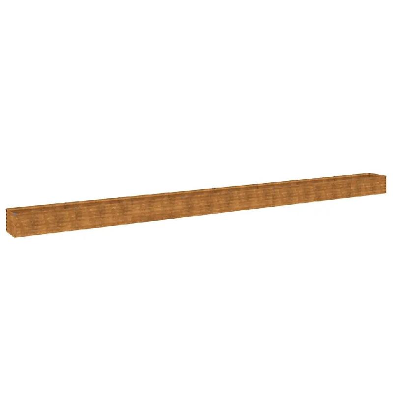 Helloshop26 - Lit surélevé de jardin design décoratif 770 x 50 x 36 cm anti-corrosif ambiance naturelle en acier corten rouillé 02_0046131 - acier_0