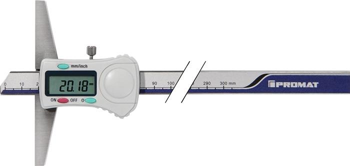Jauge de profondeur DIN 862 300 mm numérique règle de mesure droite PROMAT_0