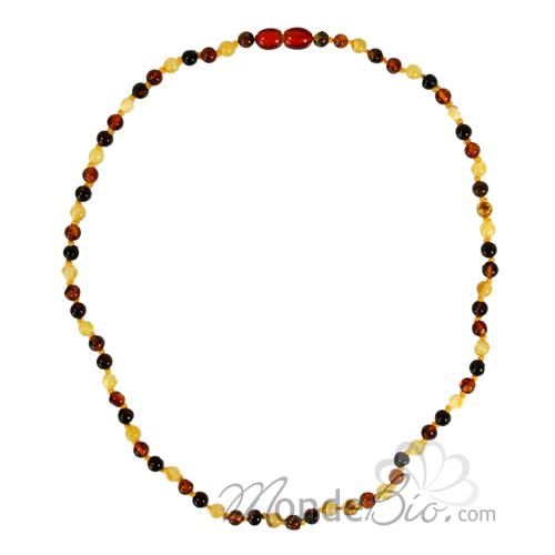 LA MAISON DE L'AMBRE - COLLIER D'AMBRE PERLES ADULTE MULTICOLOR