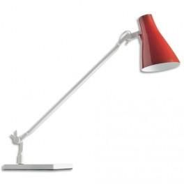 MANADE LAMPE FLUOCOMPACTE SOLUS1 BLANCHE TÊTE ROUGE 15 WATTS - BRAS DE DEUX ARTICULATIONS - SUR SOCLE