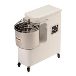 MORETTI FORNI Pétrin inox à spirale électrique 38 Kg, à tête fixe, 1 vitesse, sur roulettes, 1500 W, 400 V - TRI - 3666562017237_0