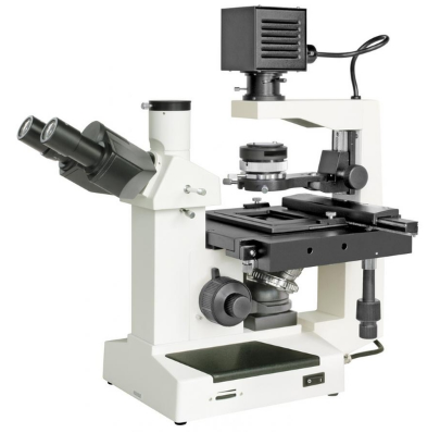 Nikon microscope inversé bio Science IVM-401 (5790000) - Trinoculaire, éclairage halogène 30W, grossissement 100x-400x_0