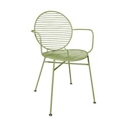 Now's Home - Lot 2 Fauteuils De Table D'interieur En Metal Vert Madison - métal 3256390248202_0