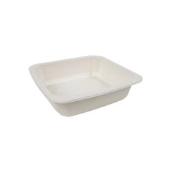 Packnwood FHC - 400 pièces - Barquette scellable en pulpe laminée PLA gastronorme 1/6 - 176x162x45mm - 850ml - blanc - matériau naturel 210GNP1645_0