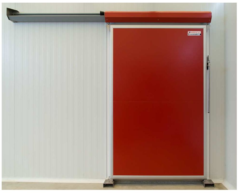 Porte de chambre froide coulissante Isotermica - épaisseur 100 mm - isolation polyuréthane haute densité_0