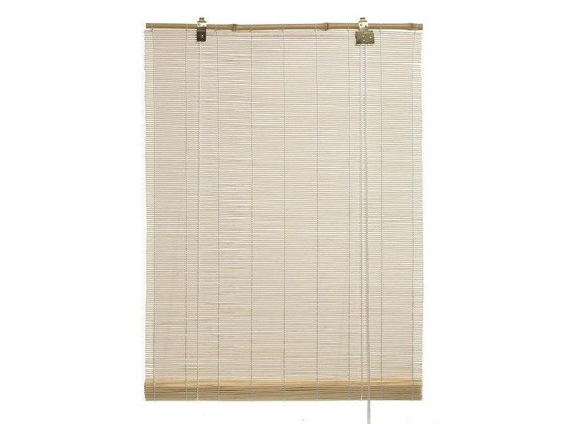 Store enrouleur tamisant - bambou naturel - 120 x 180 cm - Mécanisme à cordon_0