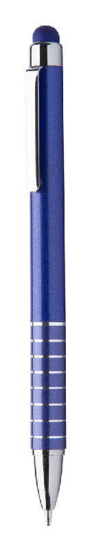 Stylo à bille avec stylet - plastique et clip aluminium - embout tactile et encre bleue_0
