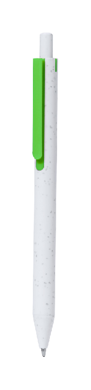 Stylo à bille en ABS recyclé - clip coloré - encre bleue - couleur vert - 7,5g_0
