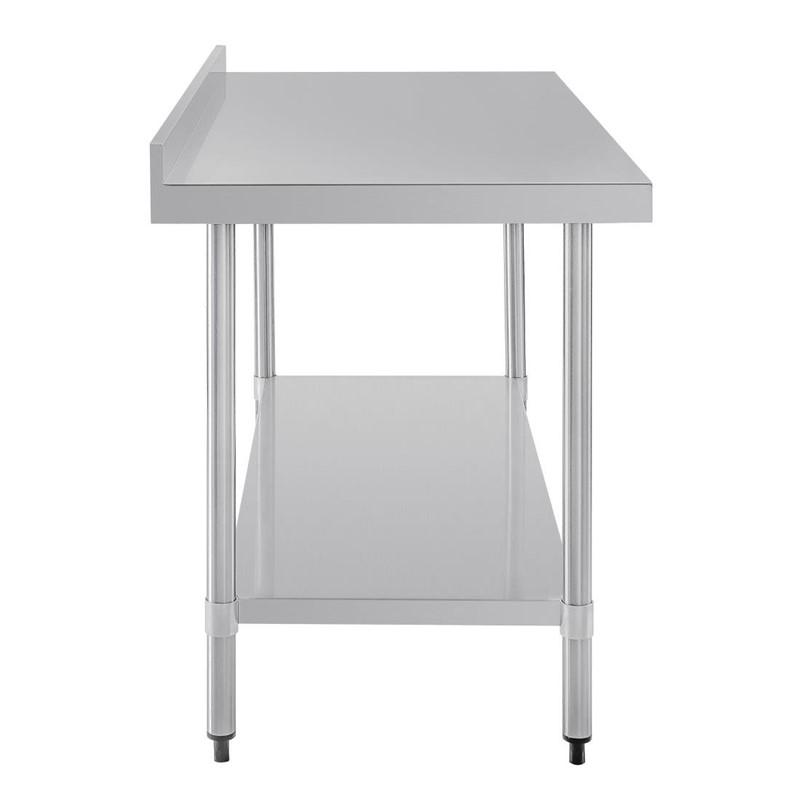 Table de préparation avec rebord en acier inoxydable 1500 x 600mm - T382_0