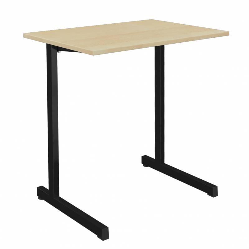 Table scolaire fixe 70x50 cm - plateau mélaminé et structure en acier époxy_0