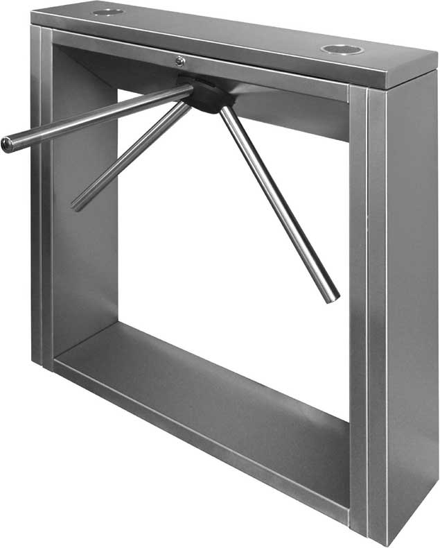Tourniquet tripode à socle TTD-03.2 - contrôle d'accès bidirectionnel - acier inoxydable_0