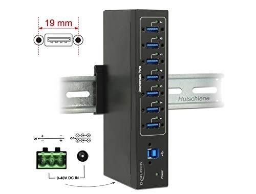 DeLOCK 63311 - Hub USB 3.0 (3.1 Gen 1) Type-B - 5000 Mbit/s - 7 ports - Noir - Métal_0
