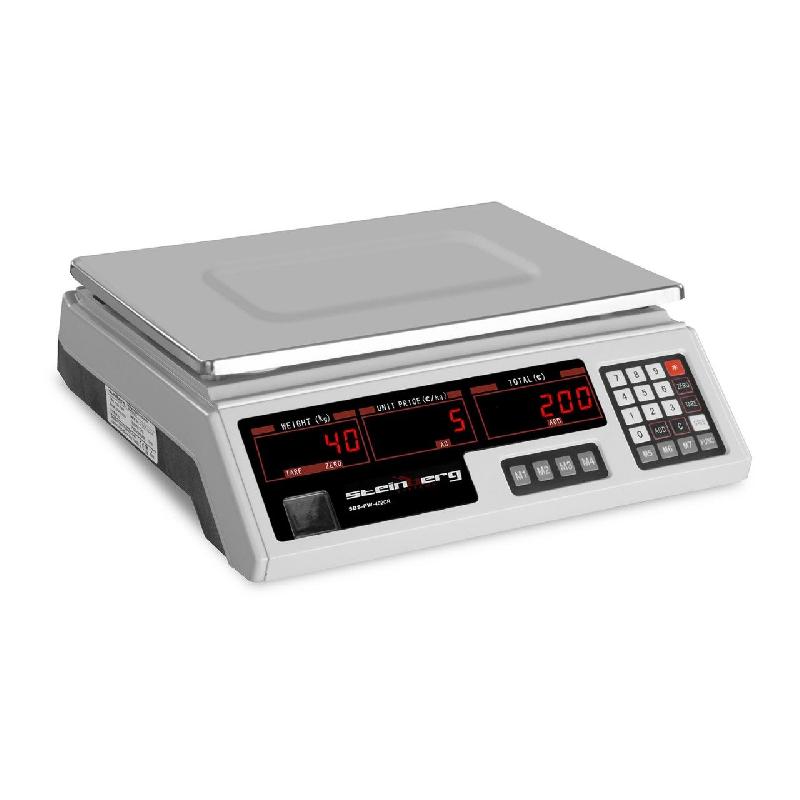 Balance poids-prix - 40 kg / 2 g - Écran LED - Programmation et calcul du prix_0