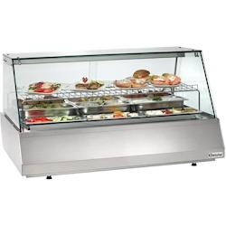 Bartscher Vitrine inox réfrigérée 3 x GN 1/1, verre plié, 2 portes coulissantes, 460 W - 230 V - MONO - 406056_0