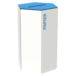 Borne De Tri Interieure 50L Hexatri Papier Blanc/Bleu Sans Serrure - 59029 - Rossignol - 59029_0