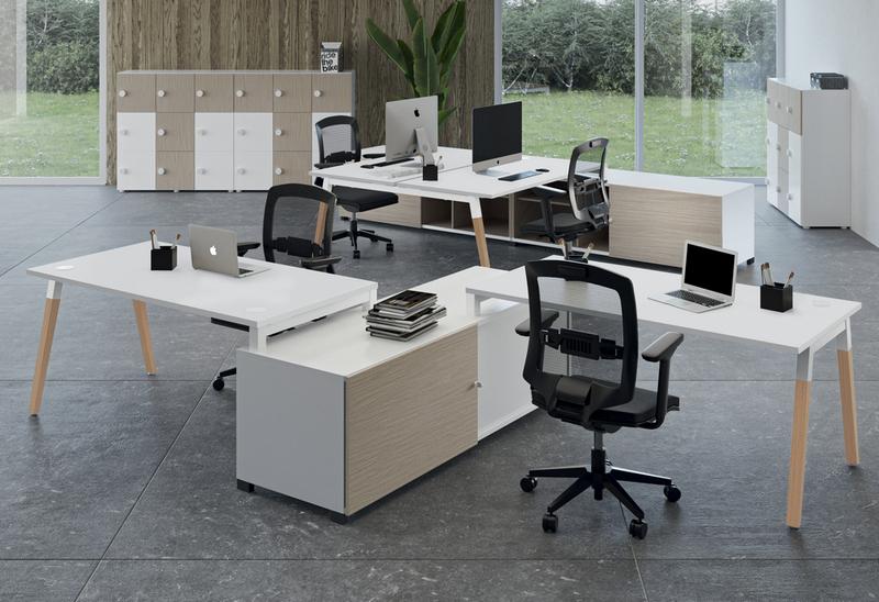 Bureau 120 x 80 cm piètement bois massif Accord_0