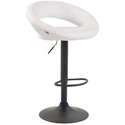 CLP Tabouret de bar Olinda en similicuir Blanc /Noir - blanc polyester 315792_0