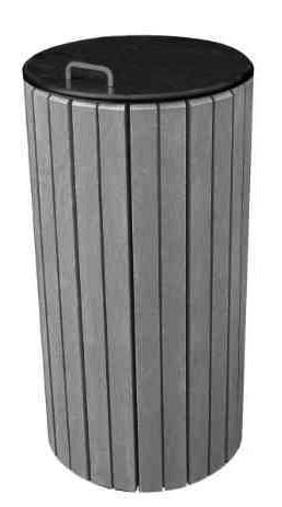 Corbeille Provence en plastique recyclé - Très résistante - Capacité 100 L - Disponible en plusieurs coloris_0