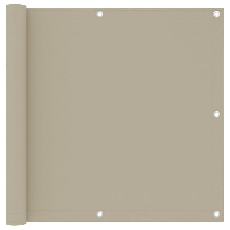ÉCRAN DE BALCON BRISE PARE VUE PROTECTION CONFIDENTIALITÉ 90 X 500 CM TISSU OXFORD BEIGE 02_0010036_0