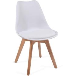 Helloshop26 - Lot de 2 chaises de salle à manger scandinaves assise rembourré pieds en bois hêtre rétro chaise pour salon chambre 01_0000725 - 300_0