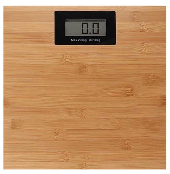 Pèse personne digital - 200 kg / 100 g - plateau bambou #2002ve_0