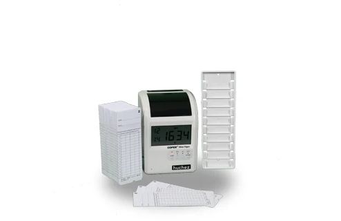 Pack de pointeuse avec un paquet de 100 fiches P10 et un casier de rangement 10 cases - PR100_0