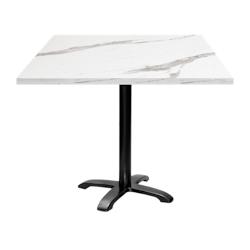 Restootab - Table 90x90cm - modèle Bazila marbre blanc - blanc TB-BZ4-9090M-MB.BLA_0