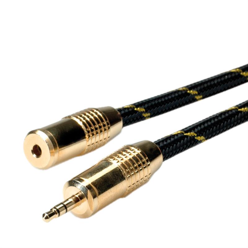 ROLINE GOLD Câble prolongateur 3,5mm audio M / F, Retail Blister, 10 m_0