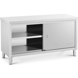 Royal Catering - Royal Catering Meuble Bas en INOX Plan De Travail Professionnel Cuisine Armoire Basse RCSSCB-150x60-E (Capacité 600 kg, 150 x 60 x -_0