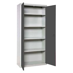 SimonRack Armoire métallique 2 portes 4 étagères démontées GRIS/ANTRACITE 1800x800x400 mm (Hauteur x Largeur x Profondeur) - 8425437107597_0