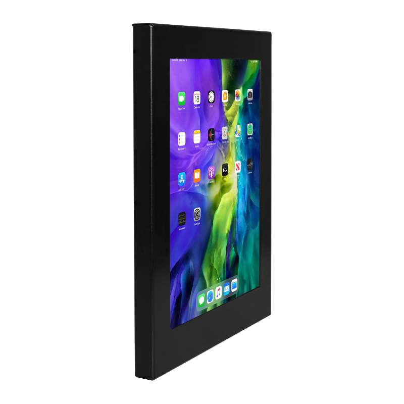 Support mural Securo M plat pour tablettes 9-11 pouces - noir - Bravour® - discret et sécurisé_0