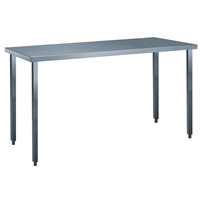 Table de travail centrale Firsteel - 1600mm - acier inox AISI 304 18/10 - 132622_0