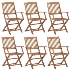 VidaXL Chaises Pliables De Jardin 6 Pcs Bois D Acacia Solide - 3065521_0