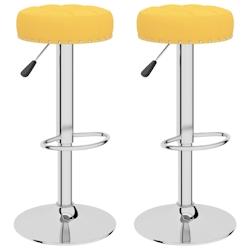 VidaXL Tabourets De Bar Lot De 2 Jaune Moutarde Tissu - jaune 332978_0