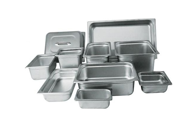 Bac gastronorme inox AISI 304 - profondeur 100 mm - idéal pour cafés, hôtels et restaurants_0