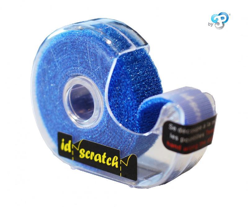 Bande auto-agrippante ID-SCRATCH - 20 mm x 200 cm - Polypropylène - Couleur bleue_0