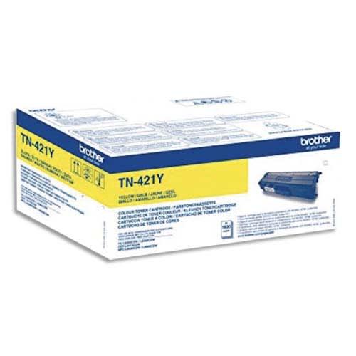 Brother - Toner jaune TN421Y - 1800 pages - Compatible avec DCP-L 8410, HL-L 8260, MFC-L 8690 et autres modèles_0