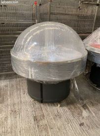 Buffet réfrigéré rond central pour self-service - Occasion bon état - Froid positif 0 à +10°C - Capot relevable électriquement_1