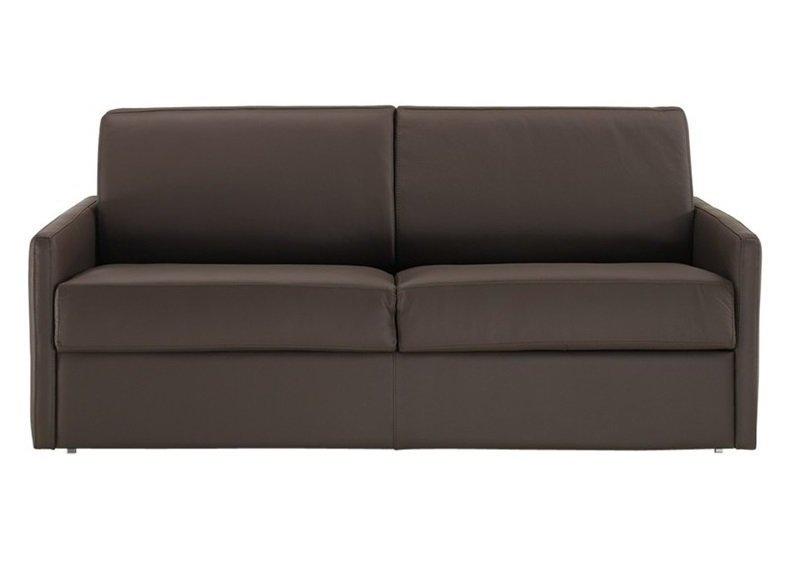 CANAPÉ LIT EXPRESS SUN ELITE POLYURÉTHANE MARRON SOMMIER LATTES 140CM ASSISES ET MATELAS 16CM  MÉMOIRE DE FORME_0