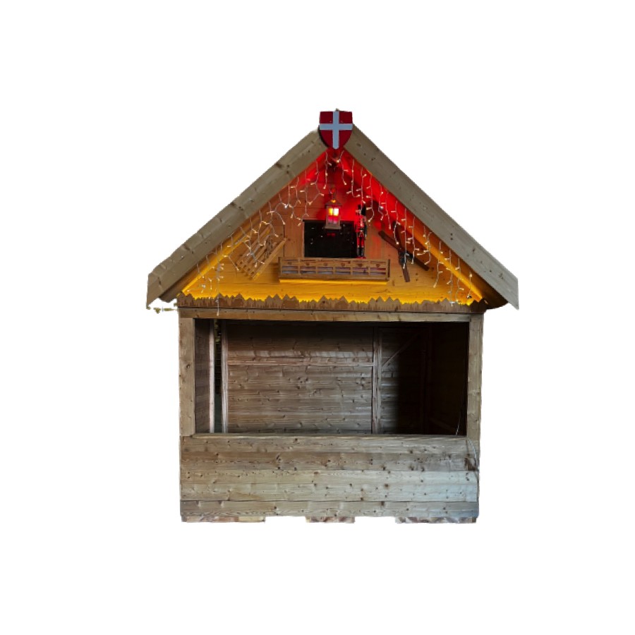 Chalet de Noël pliable d'occasion - entièrement décoré et aménagé - Savoie - Réf GMC001_0